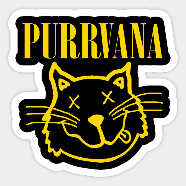 Purrvana Sticker by BradyRain